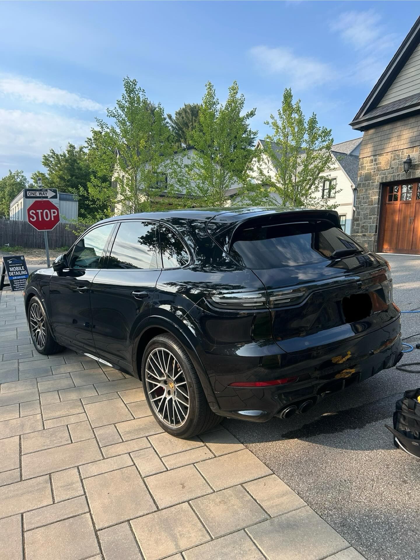 Detailed Porsche exterior with a glossy finish